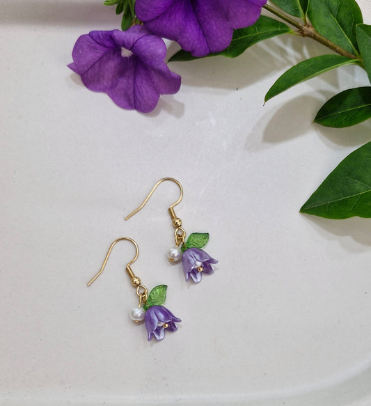 Oorhangers klokje paars