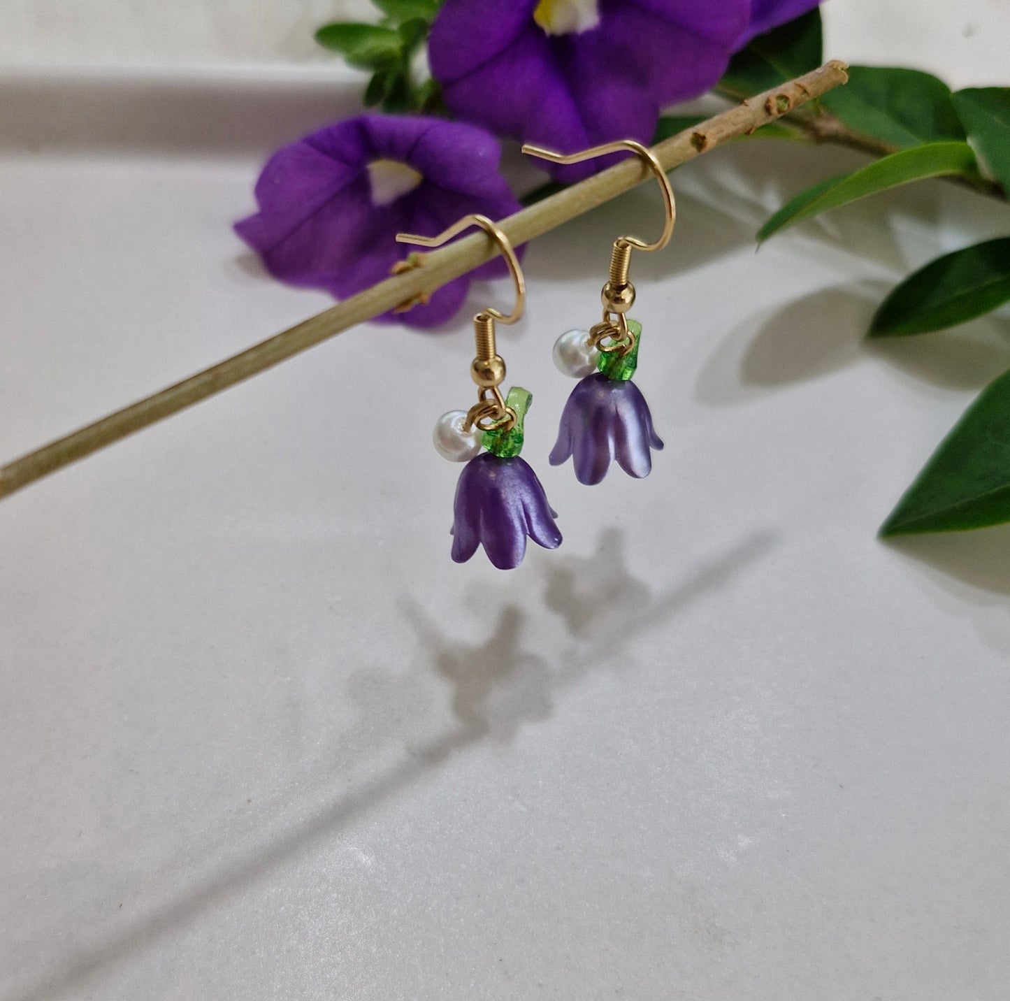 Oorhangers klokje paars