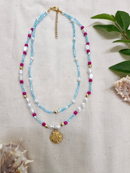 Dubbele ketting schelp